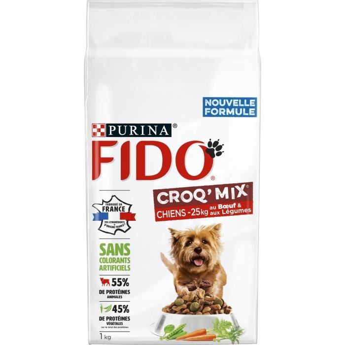 FIDO Crox'Mix Bœuf, Légumes - Pour chien - 1 kg