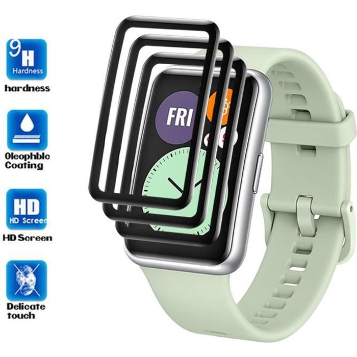 3 PCS Protecteur d'écran Pour Huawei Watch Fit (1.64-) Verre Trempé Protection Film HD Transparent