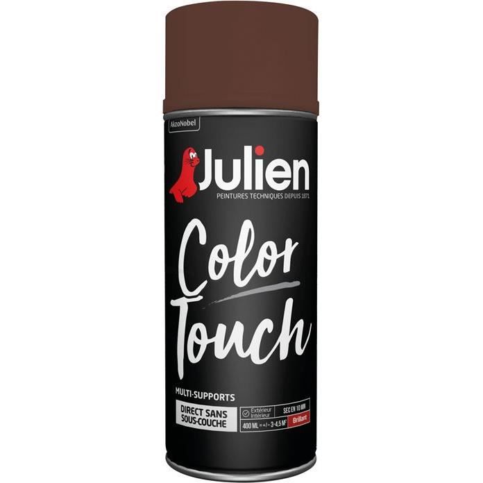 Peinture aérosol Julien brun chataigne 400ml Ral 8016
