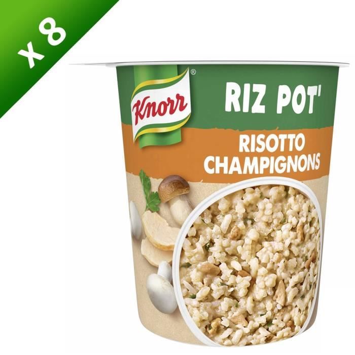 KNORR Mon Rice Pot Plat Déshydraté Risotto Champignons - Lot de 8x 75 g