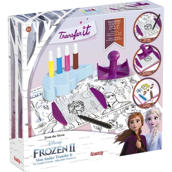 LANSAY La reine des neiges II Jeu de coloriage Transfer It Mon atelier - Fille - À partir de 5 ans