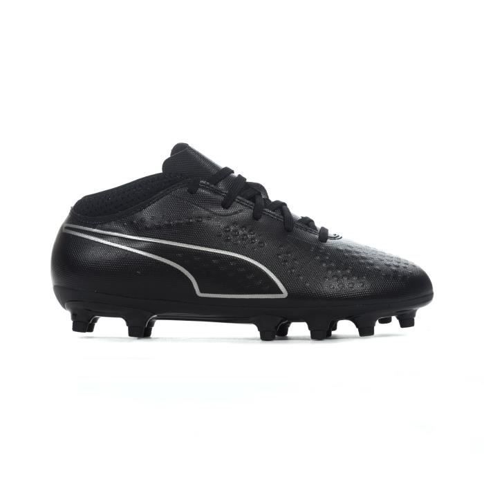 Chaussure de foot enfants Puma One 4 FG Firm Ground Eclipse Noir / Argent