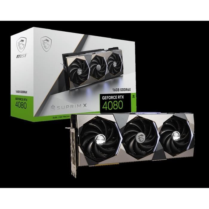 MSI Carte Graphique GeForce RTX 4080 SUPRIM X 16GB