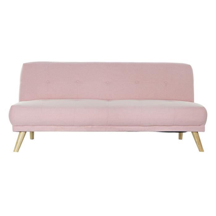 Canapé convertible 3 places Rose