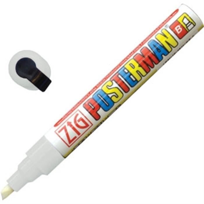Zig Posterman Marker Chalk Blanc Tip 6 mm