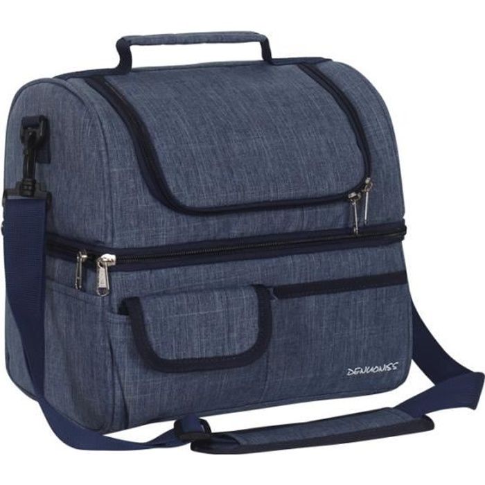 Sac Isotherme Lunch Sac Repas Oxford 900D Sac à déjeuner Multi-usages Sac Fraîcheur pour Travail/Ecole/Pique-Nique/Barbecue/Camping