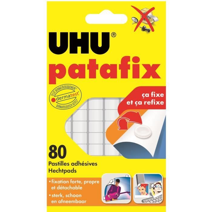 UHU Patafix Blanche 80 Pastilles