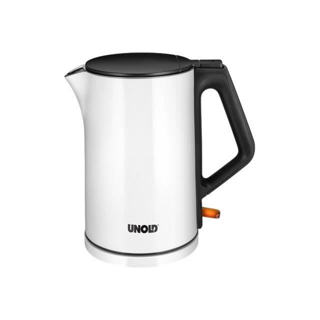 UNOLD BLITZKOCHER 18520 Design Bouilloire 1.4 litres 2200 Watt high gloss white-matt black