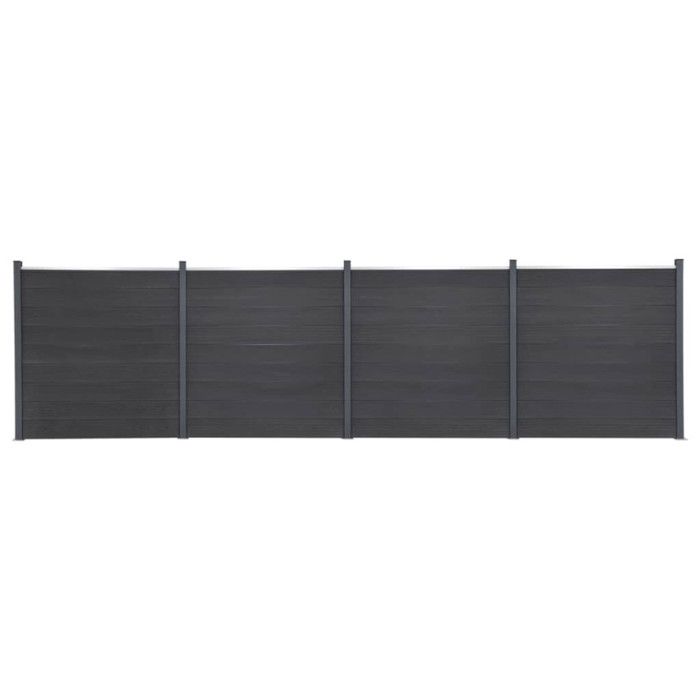 vidaXL Ensemble de Panneaux de Clôture Mur de Clôture Barrière avec Poteau Bordure de Jardin Patio Terrasse 3211832