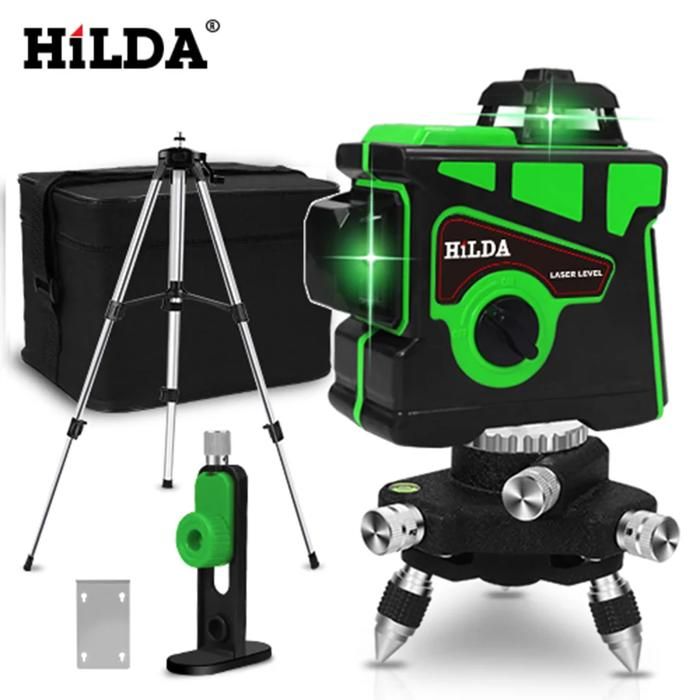 Niveau Laser 12 Lignes Hilda 3D Avec Base – Neuf, Pour Alignement Précis