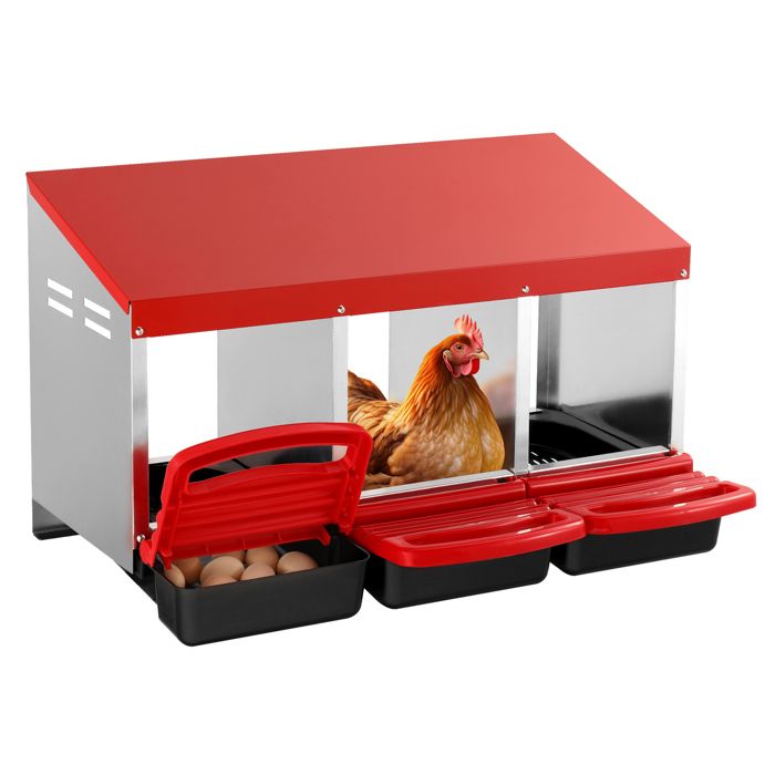 Comparer les prix de Pondoir à Poules-VEVOR-796x525x475 mm-avec Trous Inférieurs, Plate-forme de Repos-pour Différentes Races de Poules