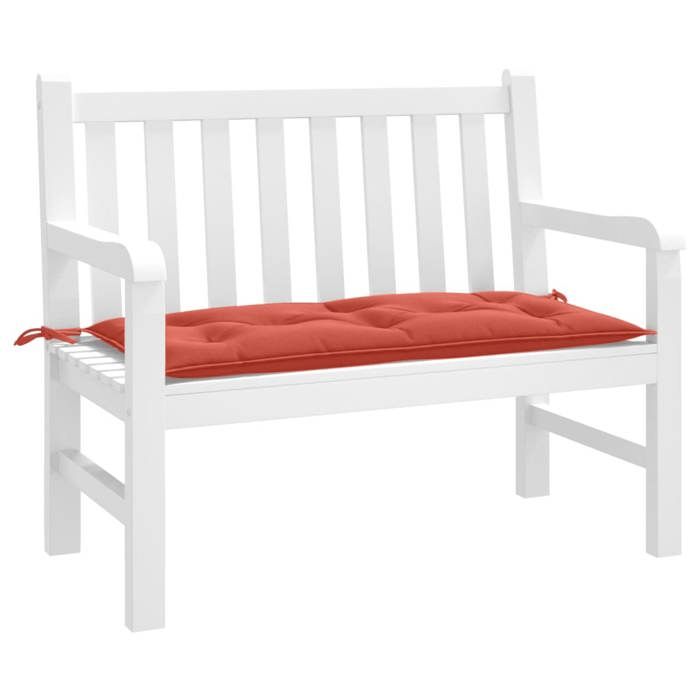 vidaXL Coussin de banc de jardin rouge mélangé 100x50x7 cm tissu coussin coussin de banc coussin de jardin coussin 4002537