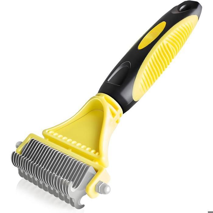 Meilleurs prix pour Brosse Professionnelle pour Chien et Chat – Peigne de Toilettage à Poils Longs - Râteau en Acier Inoxydable avec Poignée