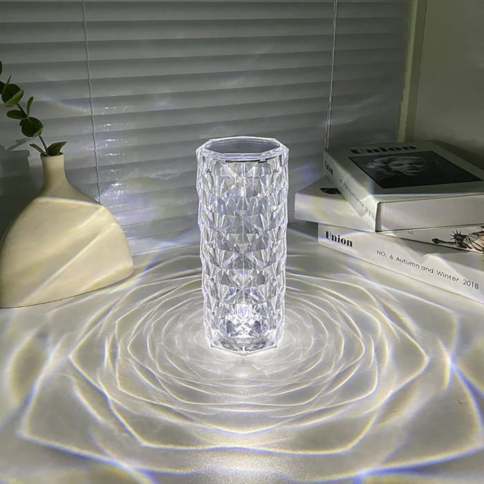 LED Touch Dimmable Lampe de table Veilleuse Moderne Diamant Lampe de chevet pour Chambre à coucher Restaurant Décoration Salon