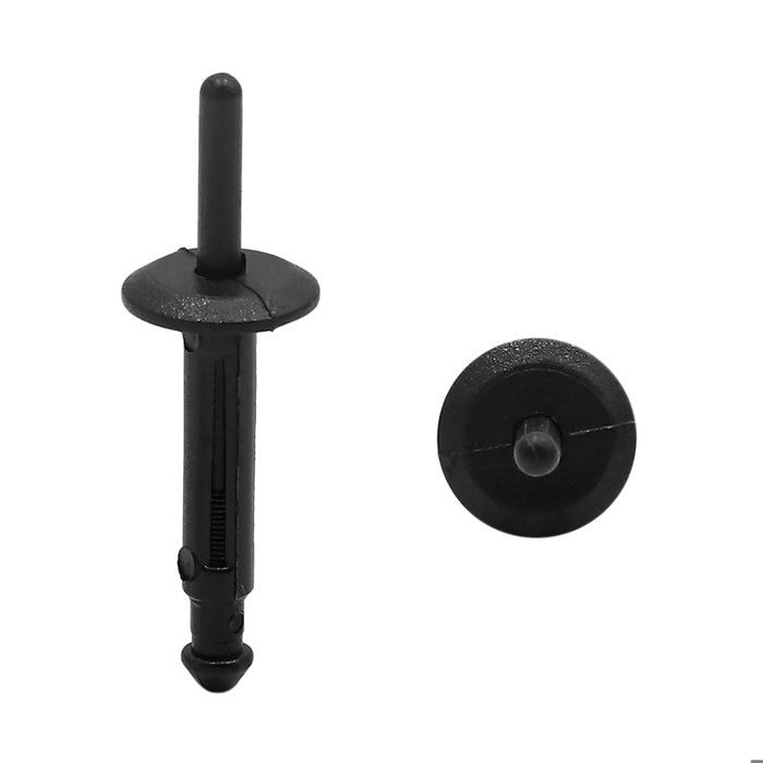 Lot 30 Rivets Plastique 5mm Gris - Clips Pare-Chocs, Aile, Porte Voiture Universels, Fixation Rapide