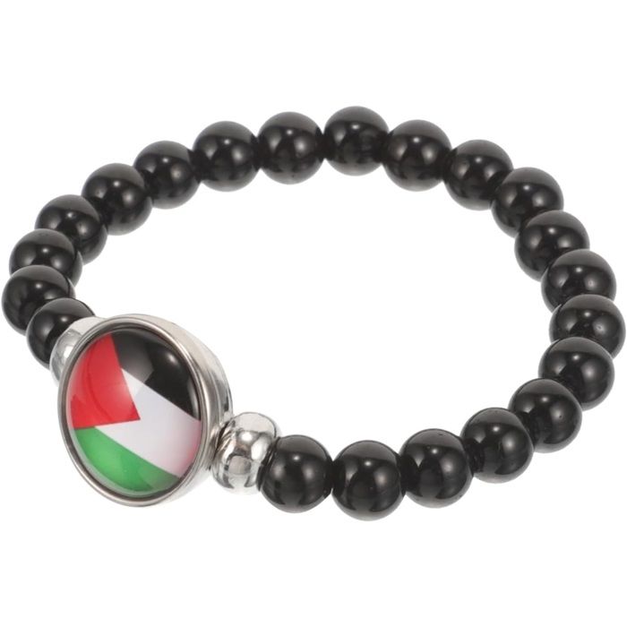 Bracelet Drapeau Palestinien, Bracelet En Silicone Avec Drapeau