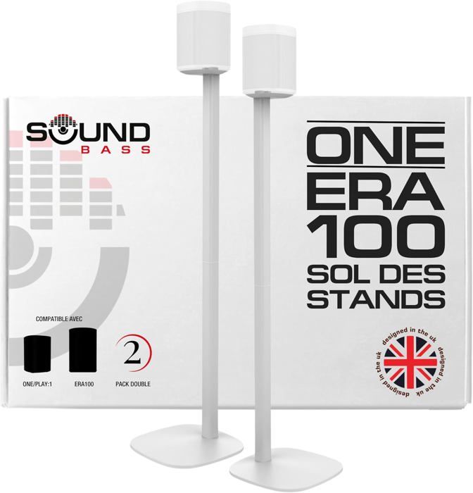 Support Mural Soundbass Pour Sonos Era 100 - Blanc, Inclinable Et Pivotant