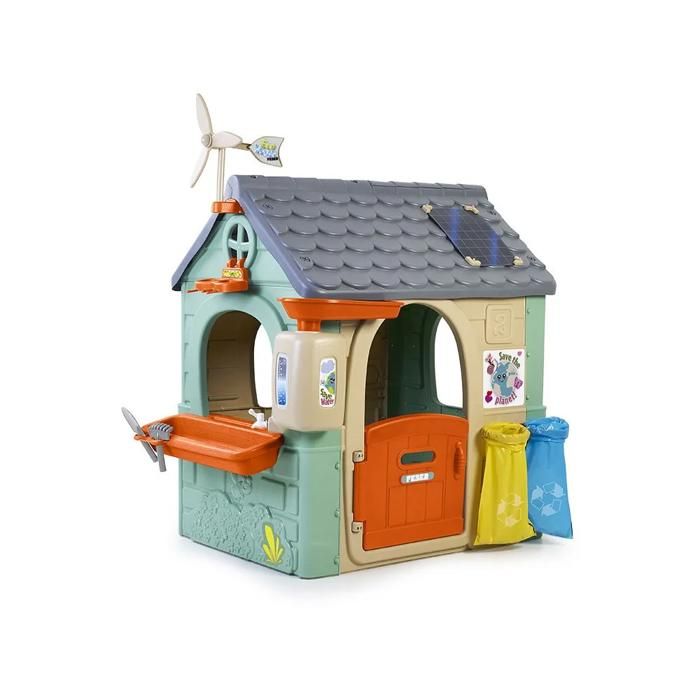 Maison de Jeu Enfant - FEBER - Recycle Eco House - Plastique Recyclé - Anti-UV - 150 cm de Haut