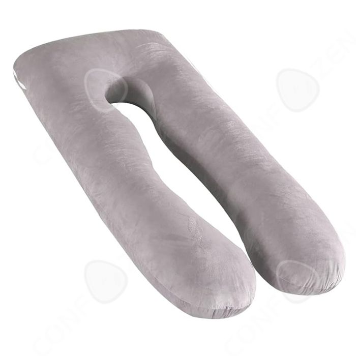 Coussin De Grossesse En U - Oreiller Corporel Pour Dos, Ventre, Jambes - Taille 130x70 Cm, Bleu