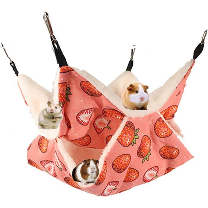 Hamac pour Petits Animaux Lit hamac Double Couche Chaud à