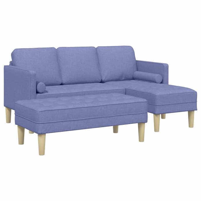 Ensemble de Canapés 2 pcs Bleu denim 173 x 131 x 67 cm tissu