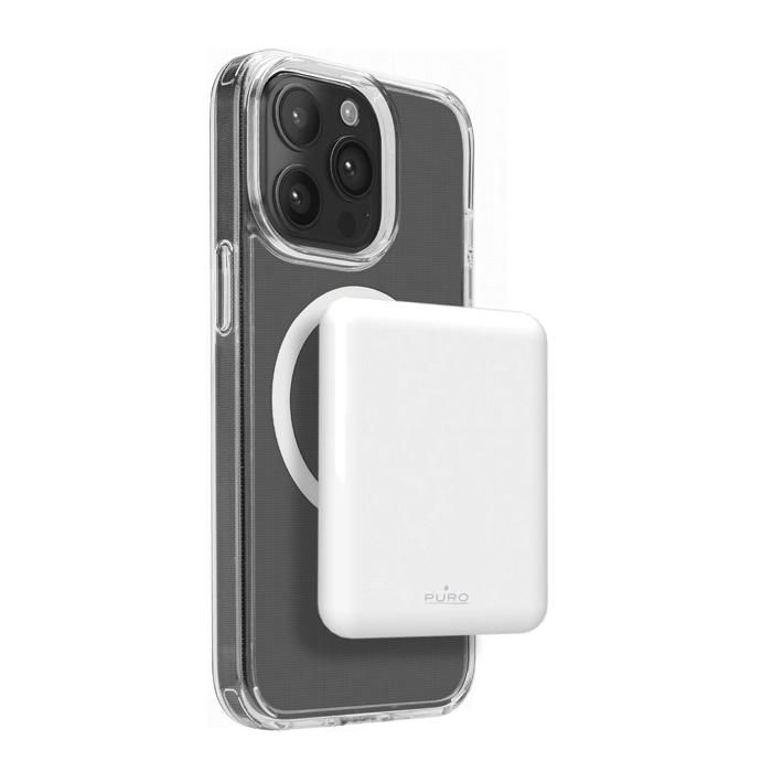 Puro Powerbank Pour Magsafe 5000Mah Pour Iphone 12 13 14 Avec Usb-C Rapide