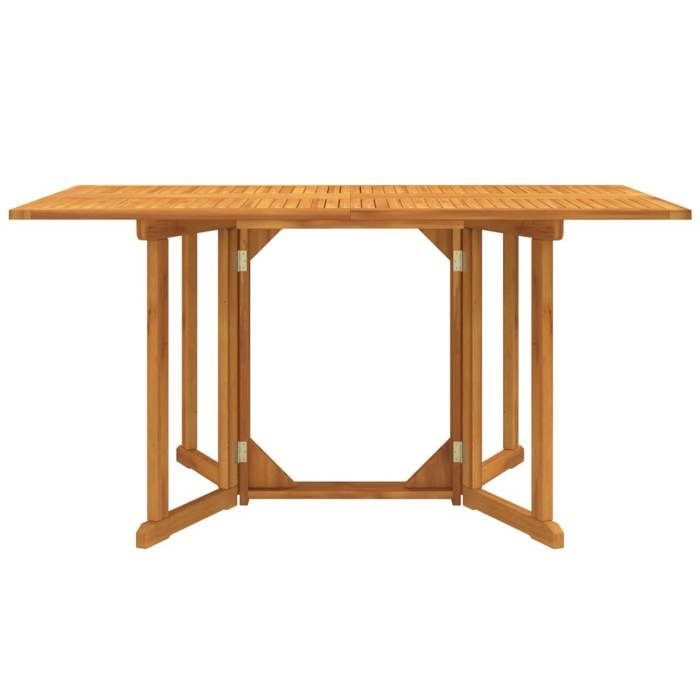 @FRENCH Table de jardin - TOP VENTES - papillon pliante 150 x 90 x 75cm - Bois massif teck - pour Terrasse Balcon et Cour 50875