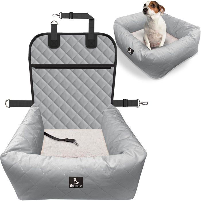 Siège auto pour chien - BLUZELLE - 2-en-1 - Housse amovible lavable - Oxford imperméable - Fond antidérapant
