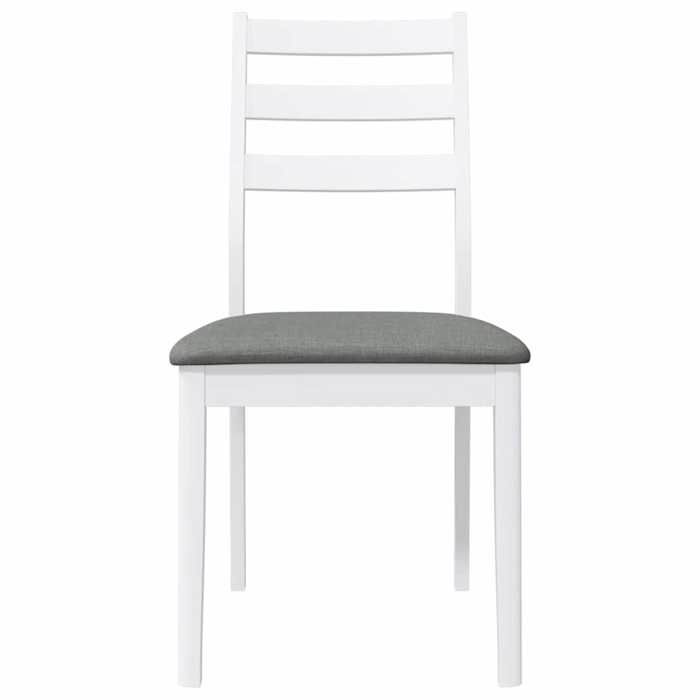 TOP 2026 Chaises à manger coussins 2 pcs - 2 PLACES - Meuble de cuisine - blanc bois massif caoutchouc - 48.5x49x90 cm ccc1798