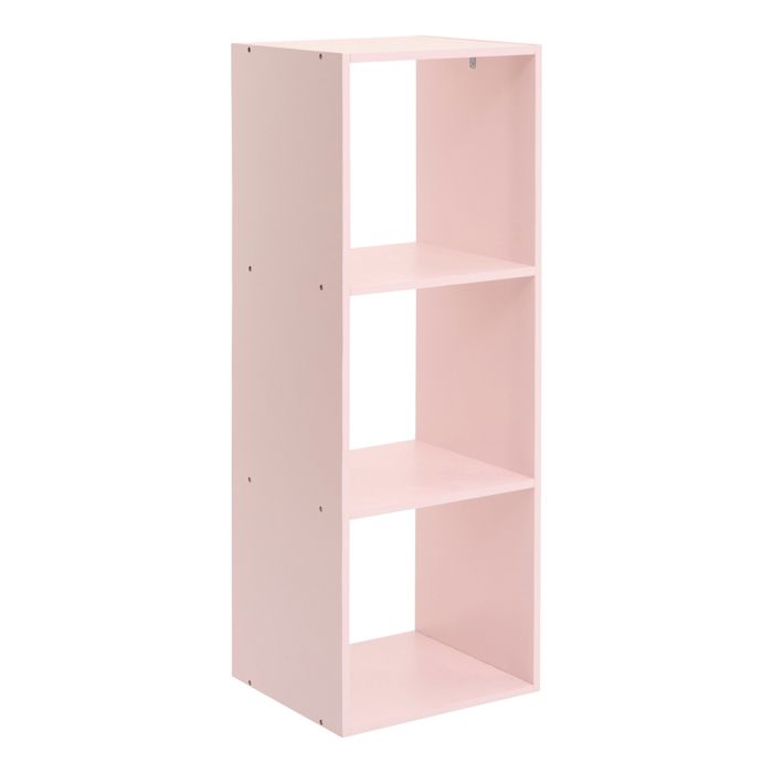 Meuble de rangement 3 cases Rose 32x30x95 cm Meuble de rangement 3 cases Rose 32x30x95 cm