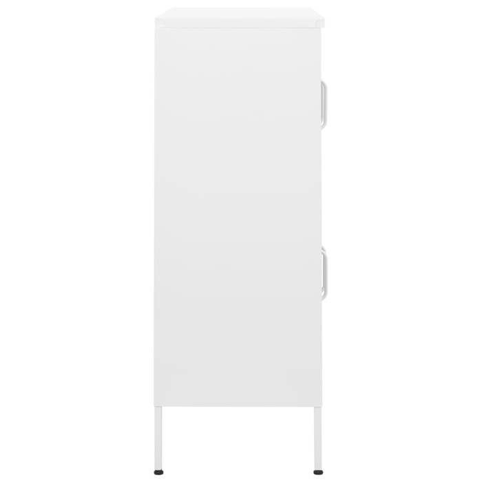 Blanc - LEMON® Armoire de rangement - grand stockage - Buffet/Armoire salon - Blanc - 80x35x101 5cm Acier 961 - Soldes