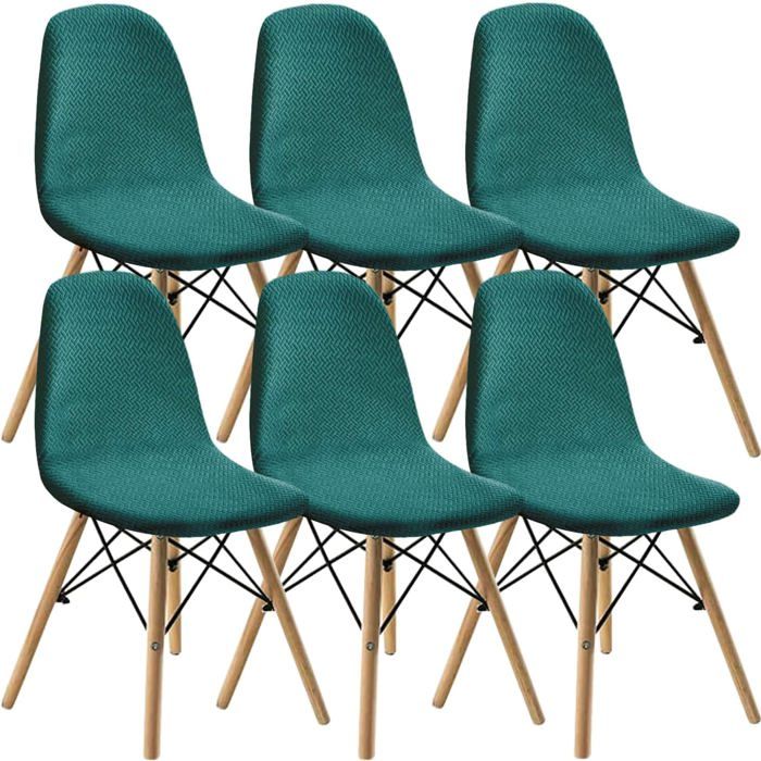 XJYDNCG 6Pcs Housse de Chaise Scandinave de Salle à Manger Élastique - Vert