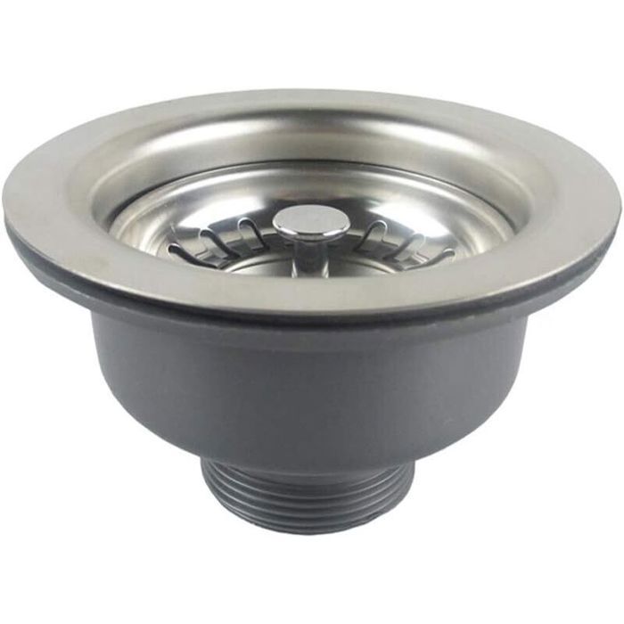 Bonde dévier sans trop-plein panier inox diamètre 114mm inox +