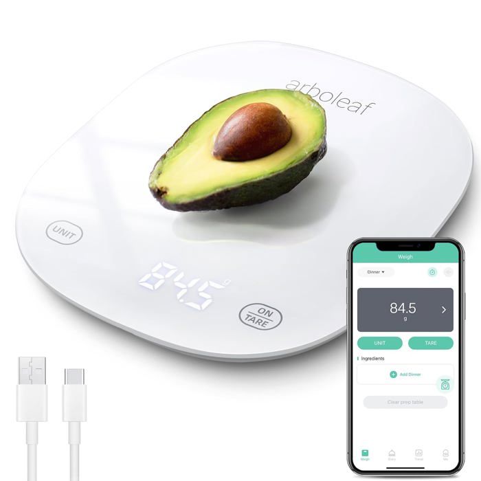 Balance De Cuisine Connectée 10Kg/05G Calcul Calories Et Nutrition Recharge