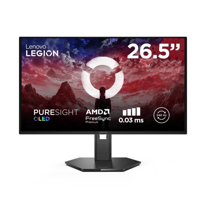 Legion 27Q-10 OLED - Écran Gaming de 26.5 avec Eyesafe (QHD QD-OLED 240Hz 0.03ms GtG 2xHDMI+DP AMD FreeSync Premium) - Régla