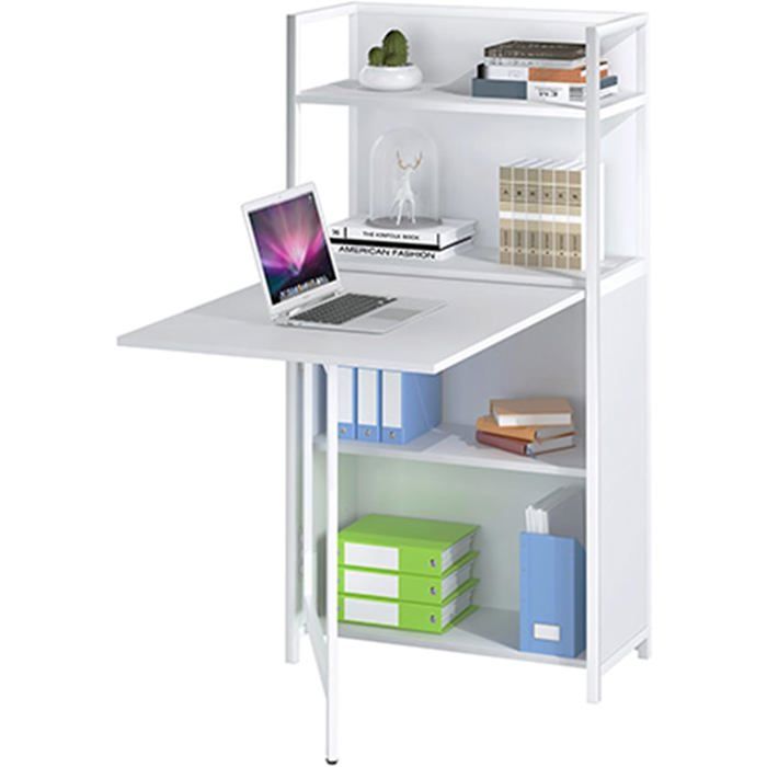 Petit Bureau Pliable BlancMeuble Bureau Enfant GarconBureau Bois Extensible pour Chambre denfantsSalle détudeEspace
