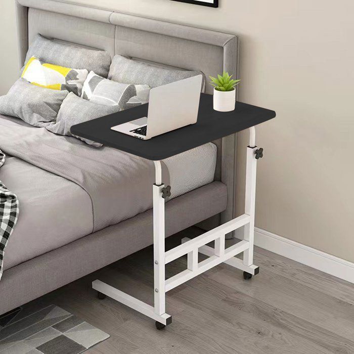 Table dappoint roulante - plateau 80×40 cm - table de canapé multifonction - pour salon et chambre