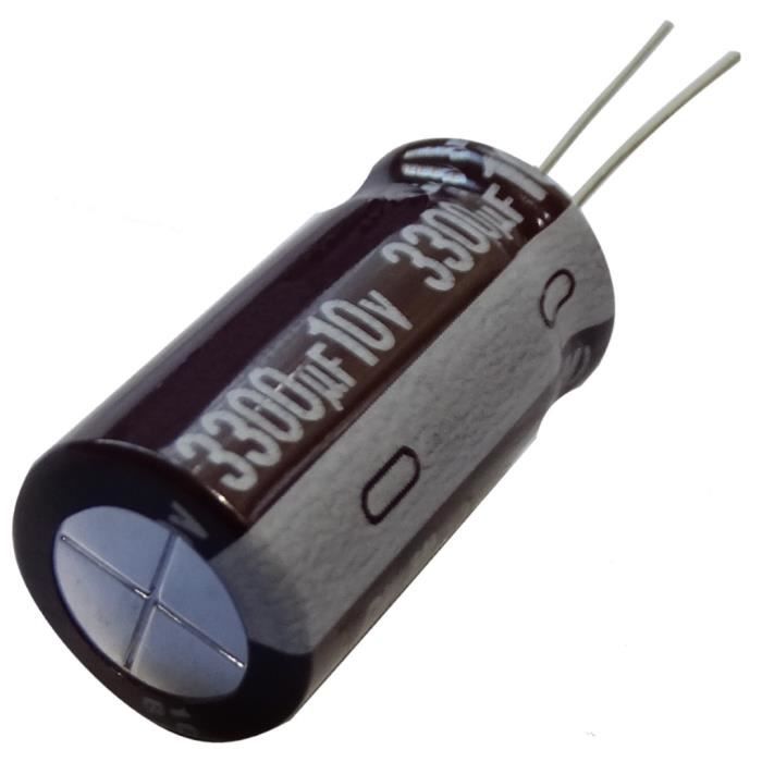 Condensateurs Électrolytiques Aerzetix 220µF 35V - Lot De 10 | Low ESR 105°C THT