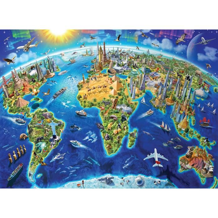 Puzzle Ravensburger carte du monde 1'000 Antike Weltkarte (Gebraucht