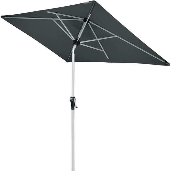 Sekey Sombrilla Rectangular De Aluminio 210x140 Cm - Protección UV 50+ Para Balcón, Jardín Y Terraza