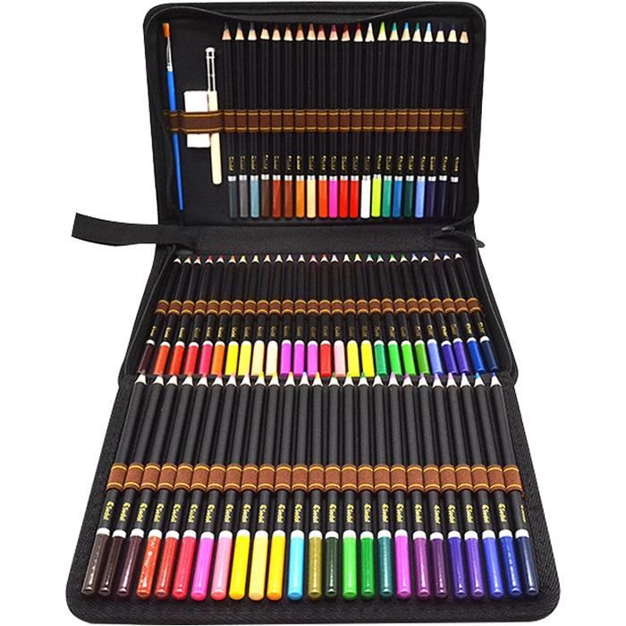 coloration et croquis Lot de 30 crayons de couleur 4 en 1 pour dessin artistique 