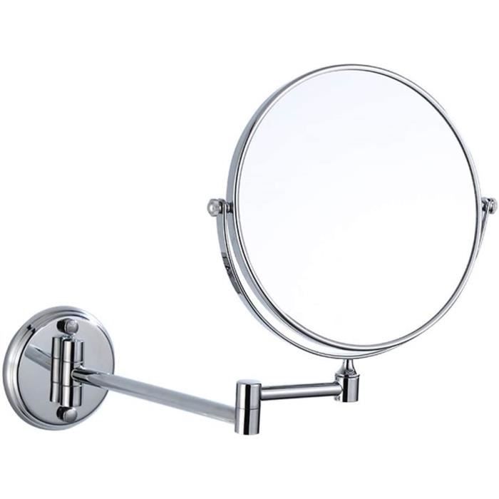 Miroir Grossissant 30X Amexo 6 Pouces - Support 360° Réglable, 3 Ventouses Puissantes, Miroir De Maquillage Portable Pour Table, Mur Et Voyage Avec Pince à Épiler