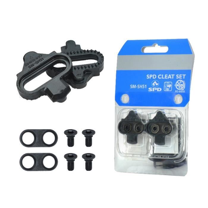 Calques Pedale Shimano SPD SM-SH51 - Noir - Fixation Monodirectionnelle - Compatible SPD