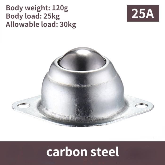 Rouleaux à Billes De Transfert 1 Pouce - Lot De 20 - Bride Acier Carbone, Capacité 66.14 Lbs Chacun