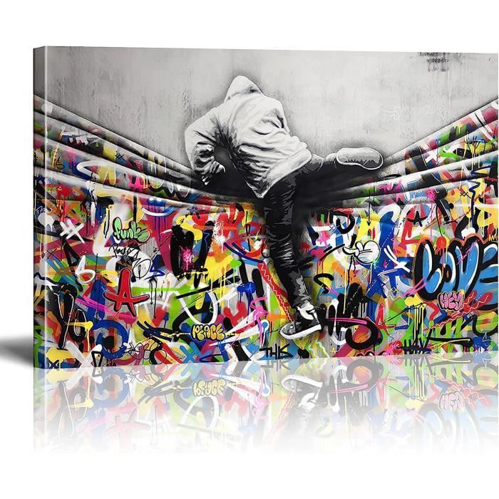 6 Images Photographiques De Graffiti Urbain - Feuilles Décoratives De Rue  Banksy - Décoration Hogen Moderne - A3 Et A4 - Avec Cadre Noir