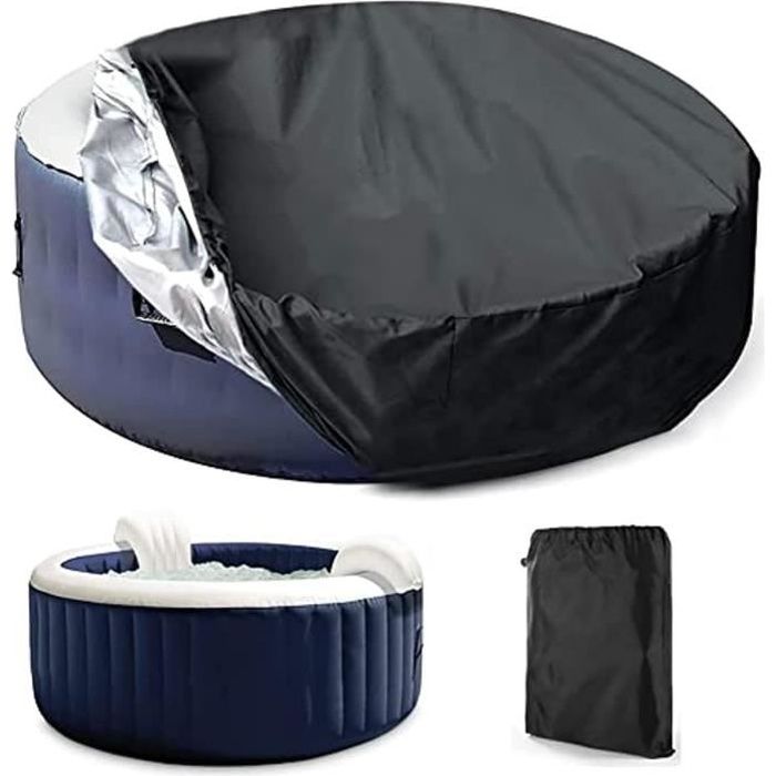 Housse de Protection pour Piscine ou Spa - Imperméable - Tissu Oxford 210D - 215x70 cm - Rond - Résistant aux UV