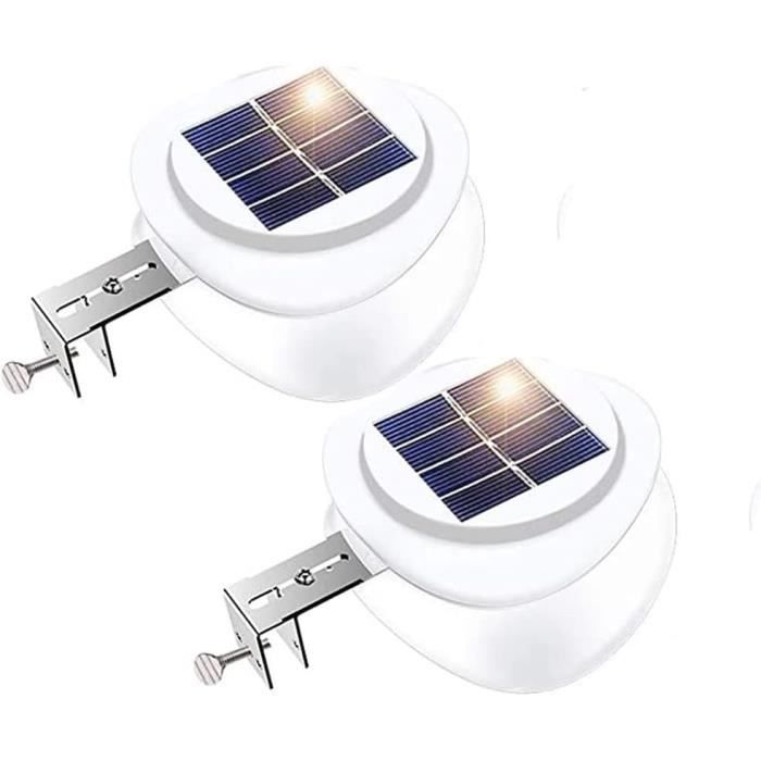 Lot De Lampes Solaires LED Pour Gouttières Ou Clôtures - étanches IP65, Automatiques, éclairage Extérieur Décoratif
