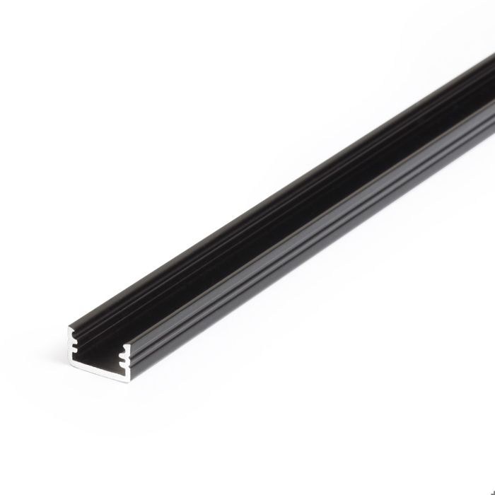 PROVISTON Profilé LED en aluminium 12.2 x 7 x 2000 mm Noir anodisé Eclairage à Led Eclairage indirect Barres à LED 1 pièce
