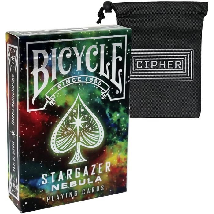 Jeu De Cartes Bicycle Stargazer 202 - 54 Cartes Magie/poker, Design étoiles Et Galaxie - Jaune
