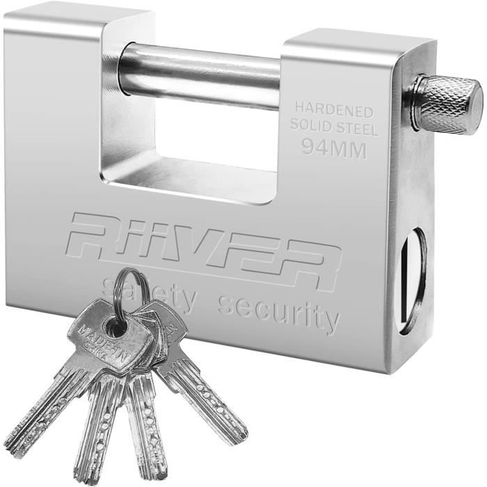 Cadenas Extérieur Ultra Robuste Kurtzy Avec 5 Clés - Neuf Sans Emballage (9.3x6.8x2.8 Cm)
